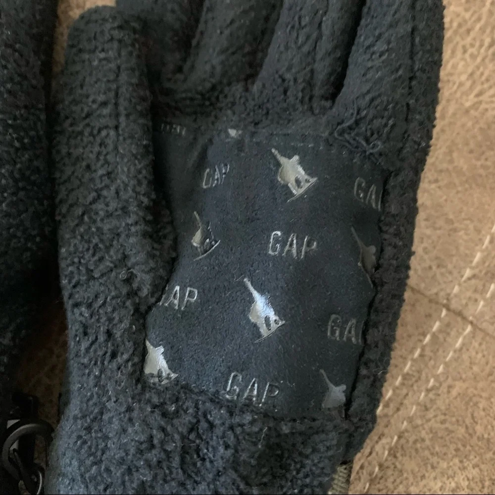 Gap Kids Black Fleece Gloves M